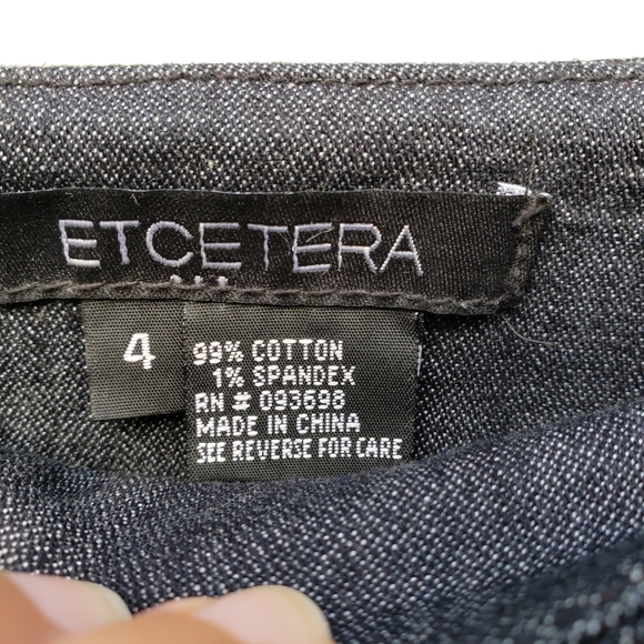 ETCETERA denim a-line skirt w cute button closures - Picture 3 of 5